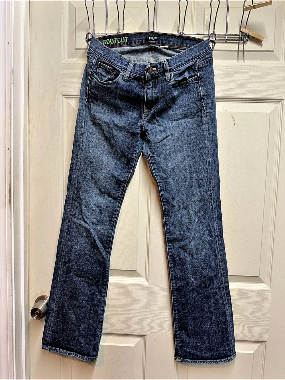 J.Crew Bootcut Denim Jeans Straight Leg Jeans in Blue Waist 29